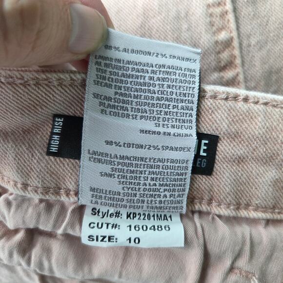 Kut From The Kloth Womens Pattie High Rise Straight Leg Jeans Size 10 Blush - Picture 6 of 6